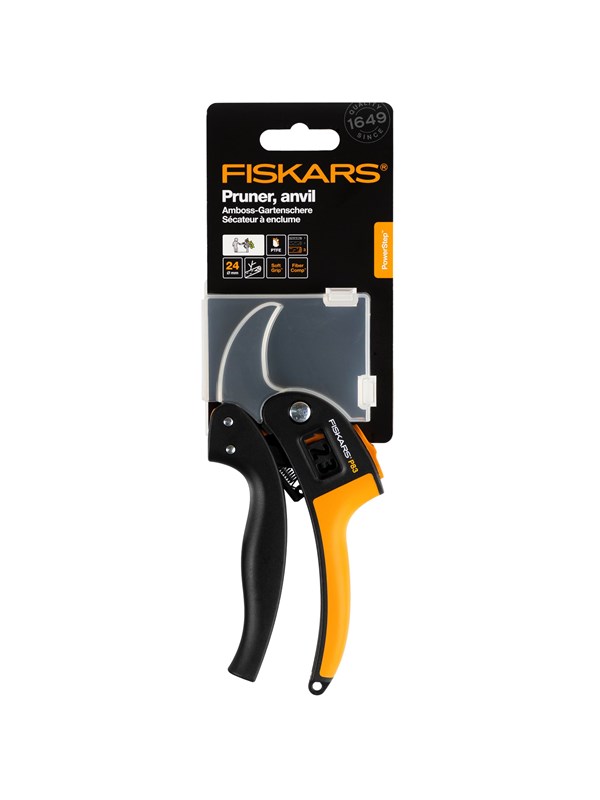 Fiskars 1000575, Alasin, Muovi, Musta, Oranssi, Musta, 190 mm, 2,4 cm