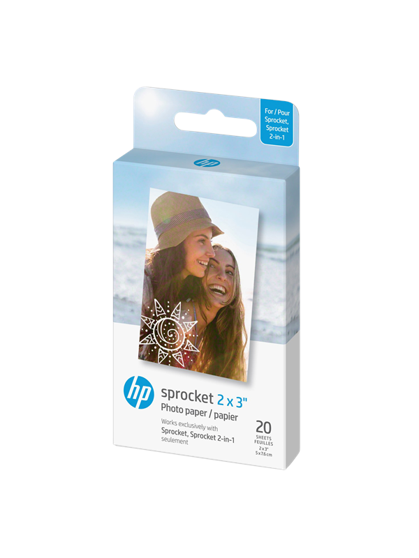 HP ZINK-paperin sprocket Luna 20 pakkaus 2x3 tuumaa