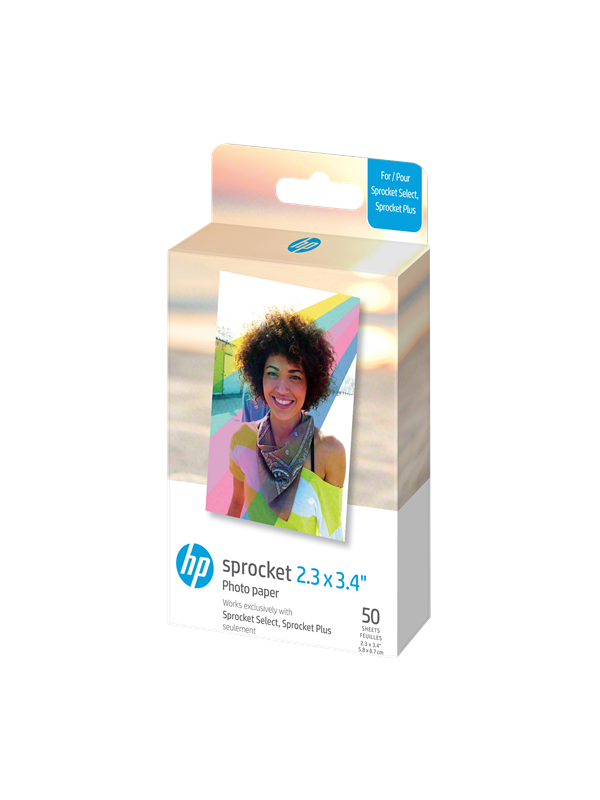 HP Zink Paper Sprocket Select 50 Pack 2.3" × 3.4"