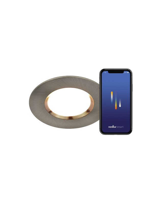 Nordlux Dorado Smart Downlight Harjattu Nikkeli