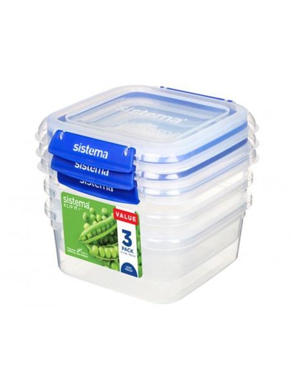 Sistema Neliö Klip It Plus 3 pakkaus 1,15 L