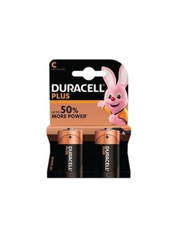 DURACELL C Plus kahden pakkauksessa