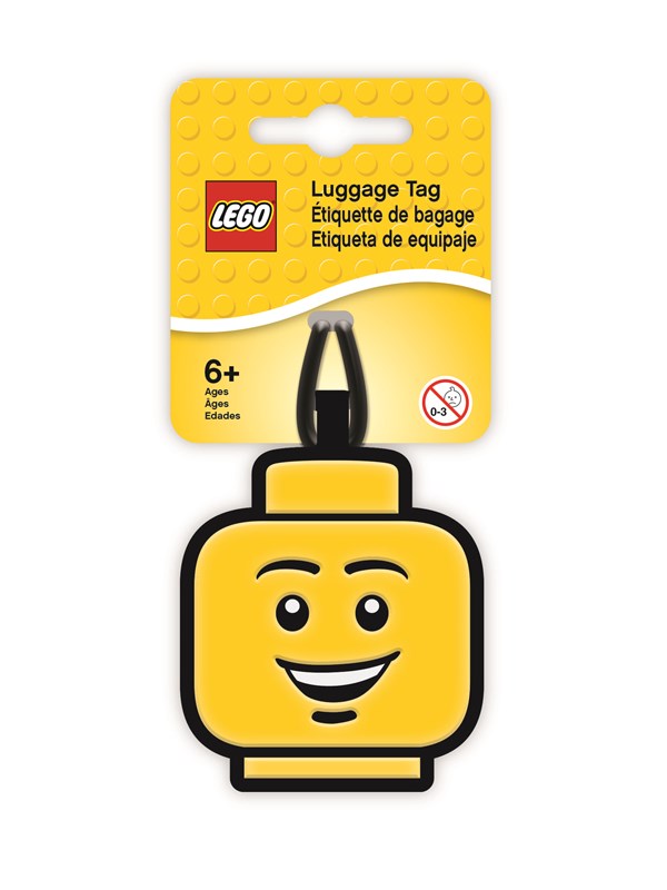 Euromic LEGO Classic Laukku Tag/Luggage tag ICONIC BOY FACE packed on printed card