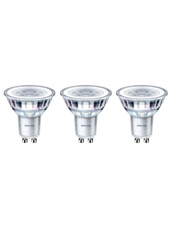 Philips Kohdelamppu 50W PAR16 GU10 x3, 4,8 W, 50 W, GU10, 355 lm, 15000 h, Lämmin hehku