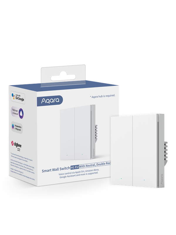 Aqara Smart Wall Switch H1 (with neutral) - Double Rocker