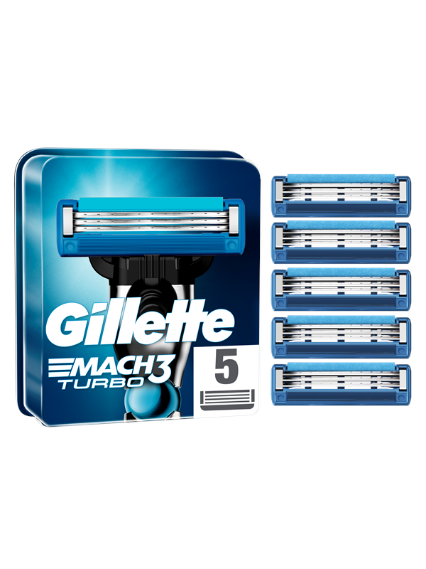 Gillette Mach3 Turbo -vaihtoterät 5 kpl