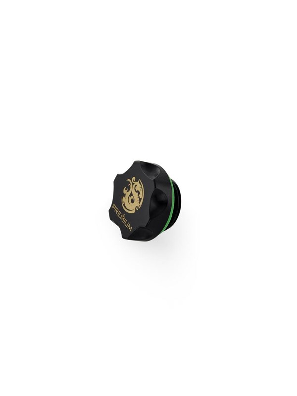 Bitspower Premium G1/4"" Matt Musta Stop Fitting