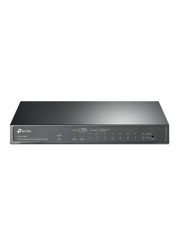 TP-Link TL-SG1210MPE 10-portin Gigabit Easy Smart -kytkin, jossa on 8-porttia PoE+ (123W)