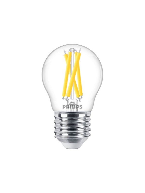 Philips LED-lamppu Classic Mini-ball 3.4W/922-927 (40W) Clear WarmGlow Dimmable E27