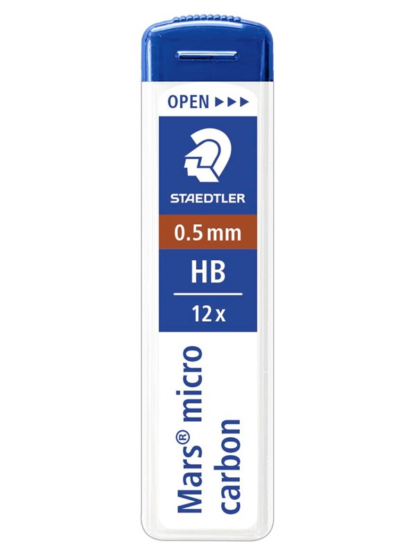 Staedtler Mech.pen.lead Mars micro0.5 HB 12 x 12 pcs