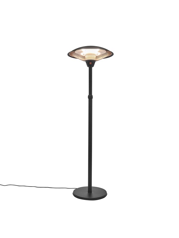HORTUS Terassilämmitin lattiamalli säädettävällä jalalla 900/1200/2100 W, HA, musta