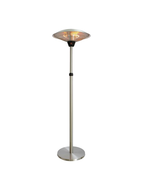 HORTUS Terassilämmitin lattiamalli säädettävällä jalalla 900/1200/2100 W, HA, hopea