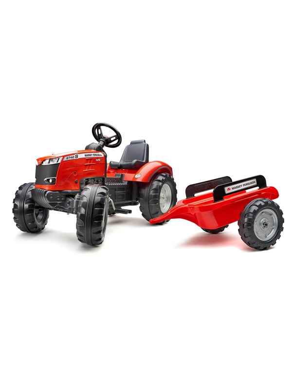 Falk Traktori peräkärryllä Massey Ferguson