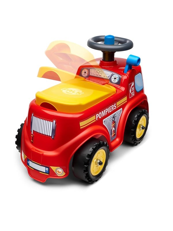 Falk Paloauto ride-on säilytystilalla, ratti ja äänitorvi