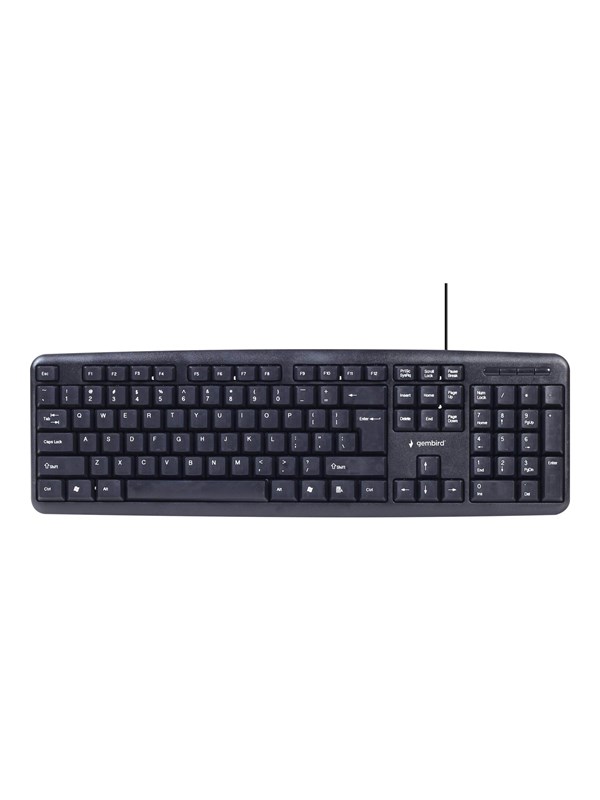 Gembird KBS-UO4-01 - 4-in-1 office kit - Näppäimistö mouse Kuulokkeet and Hiirimatto set - QWERTY - US - Näppäimistö, hiiri, kuuloke ja hiirimatto - Englanti (US) - Musta