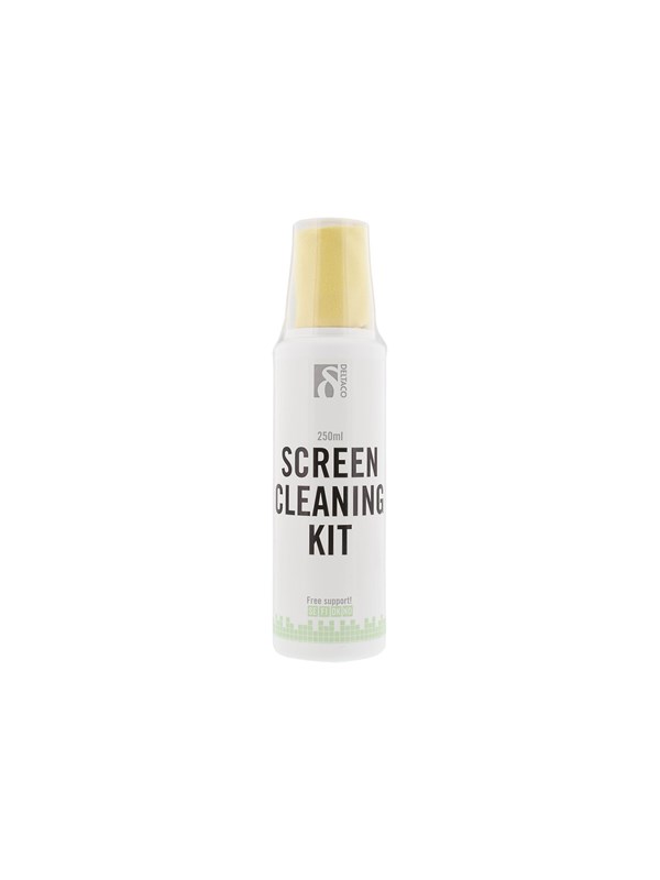 Deltaco Display cleaning kit 250ml + microfiber cloth