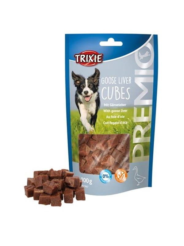 Trixie PREMIO Goose Liver Cubes Dog Treats 100g