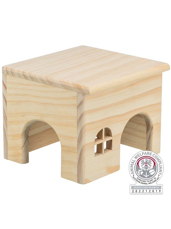 Trixie Luonnonpuutalo ilman Nauloja Pieneläimille Hiiret Hamsterit 15x12x15cm