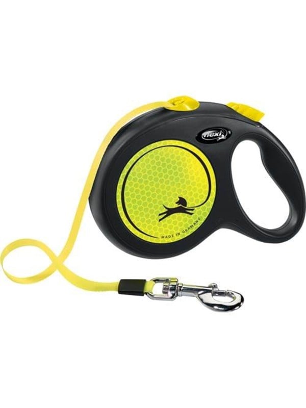 Flexi New NEON - kelatalutin L, 5m 50kg keltainen