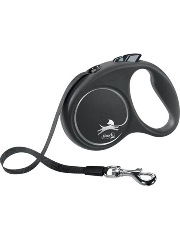 Flexi Musta Design S leash 5 m 15 kg Musta