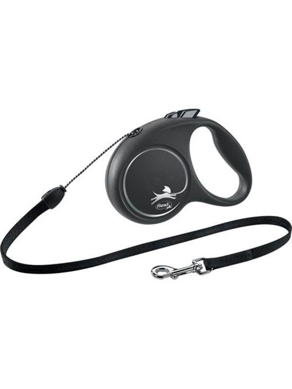 Flexi Musta Design S leash 5 m 12 kg Musta