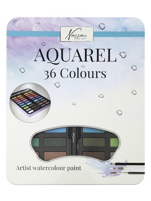 Nassau Coloring tray 36 pcs in metal box