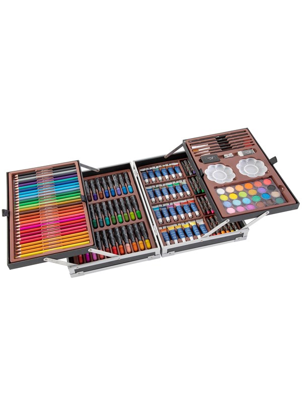 Nassau Art set 145 pcs in metal box - Musta