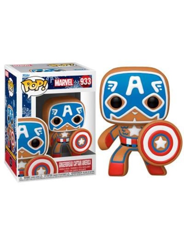 Funko! - POP! Marvel: Marvel Holiday - Gingerbread Captain America - Figuuri