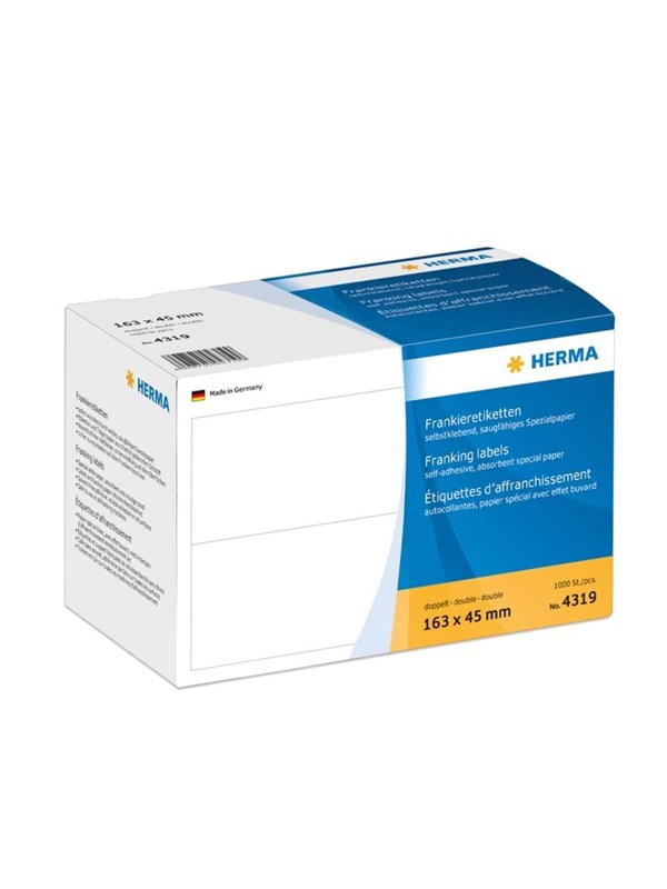 HERMA Postimerkkietiketit - 1000 etikettiä - 163 x 45 mm