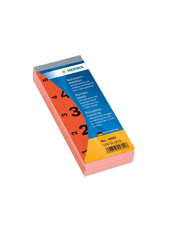 HERMA Sisustus adhesive - 2.8 x 5.6 cm - 100 sheets - Punainen - paper