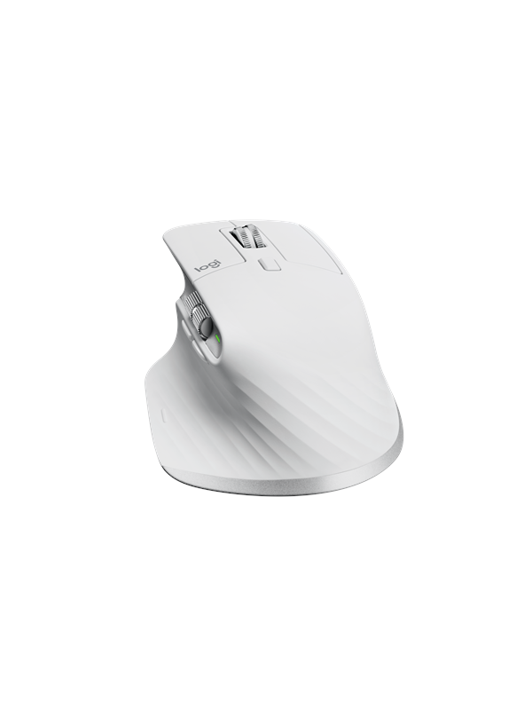 Logitech MX Master 3S Performance Wireless Mouse - Pale Harmaa - Ergonominen hiiri - Laser - 7 painiketta - Valkoinen