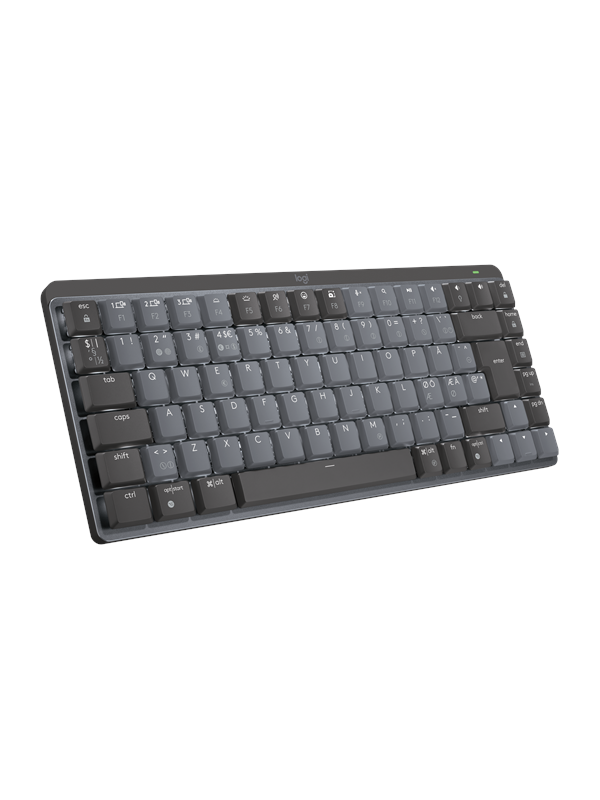 Logitech MX Mechanical Mini Minimalist Wireless Illuminated Performance Näppäimistö Graphite - Tactile - ND - Näppäimistö - Pohjoismainen - Musta