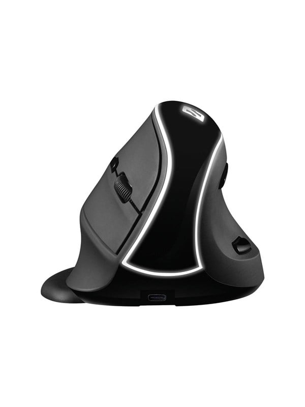 Sandberg Langaton Pystyhiiri Pro - Vertical mouse - Optinen - 6 painiketta - Musta