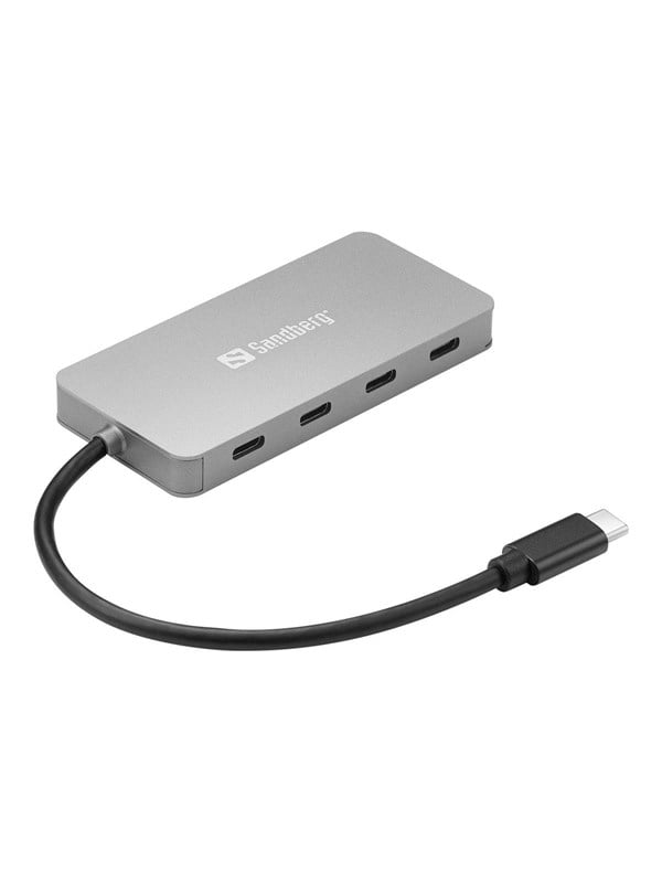 Sandberg USB-C neljän portin hubi USB hub - 4 porttia - USB 3.1 - Harmaa