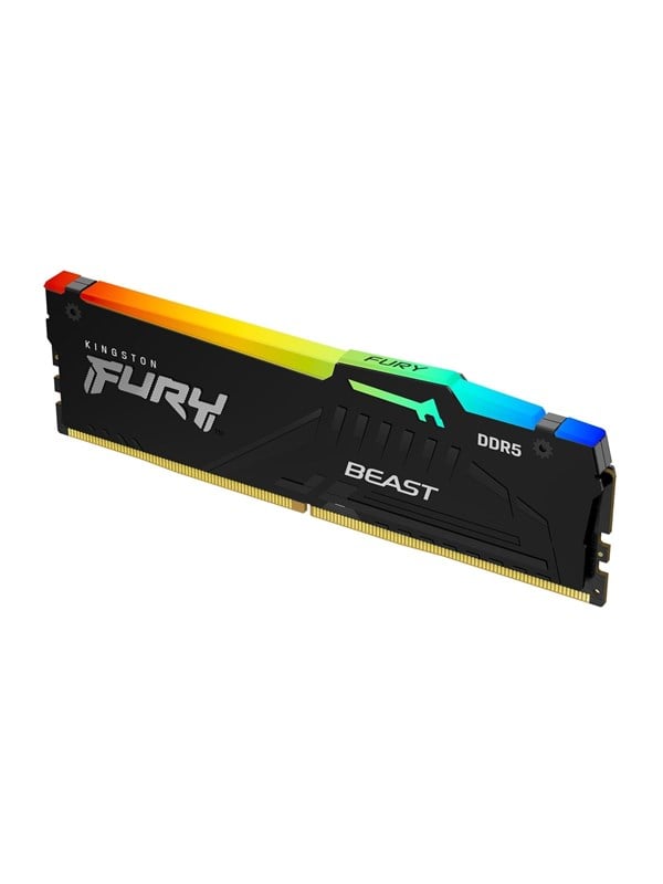 Kingston FURY Beast RGB DDR5-5600 - 16GB - CL40 - Single Channel (1 pcs) - Intel XMP - Musta RGB