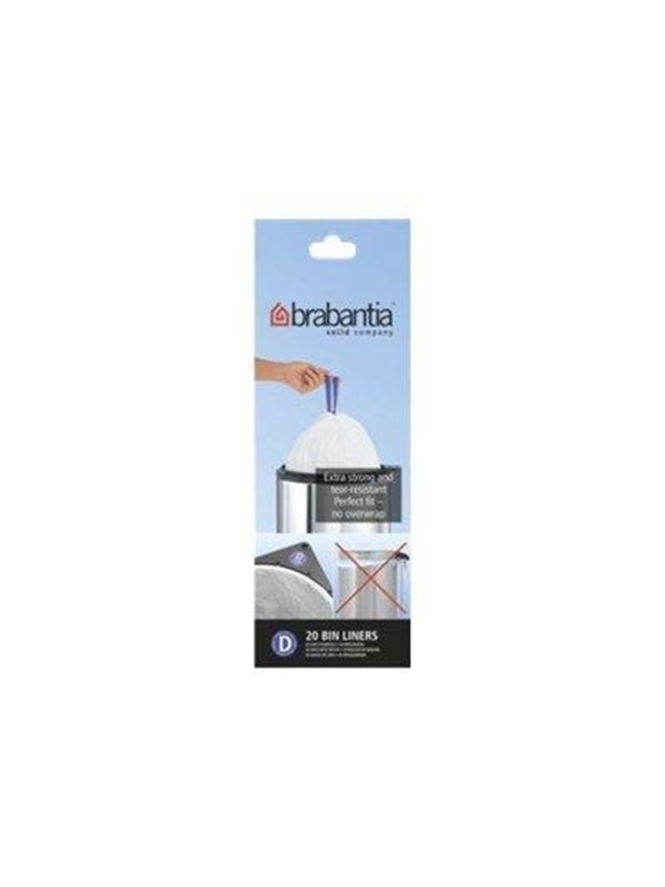 brabantia Koko D - trash can liner - high-density polyethylene (HDPE) - Valkoinen - pack of 20