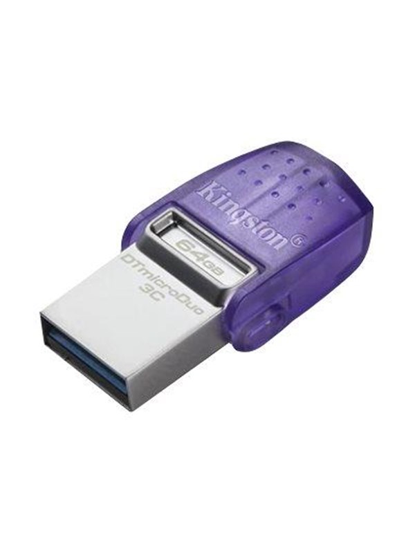 Kingston Datatraveler Microduo 64gb Usb-a / Usb-c Purppura, Ruostumaton Teräs