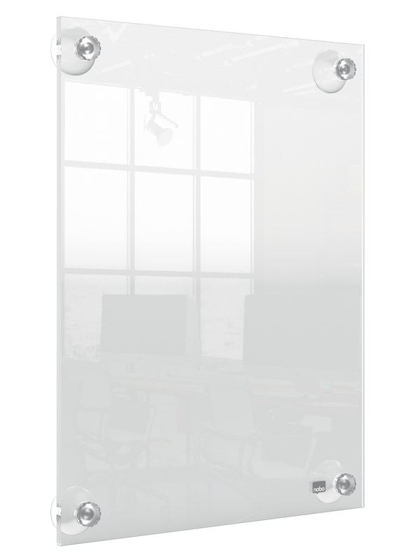 Nobo Premium Plus A4-julistekehys, imukuppikiinnitys, kirkas akryyli, 297 x 210 mm, Akryyli, Vaakasuuntaisesti/pystysuuntaisesti, Kannettava