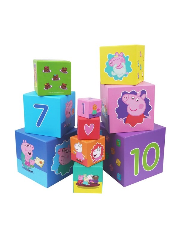 Barbo Toys Peppa Possu pinottavat kuutiot (10 kuutiota)