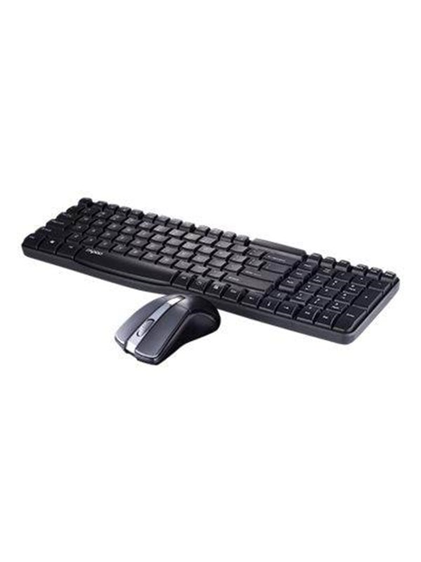 RAPOO X1800 - Näppäimistö and mouse set - Musta - Näppäimistö ja Hiirisetti - Musta