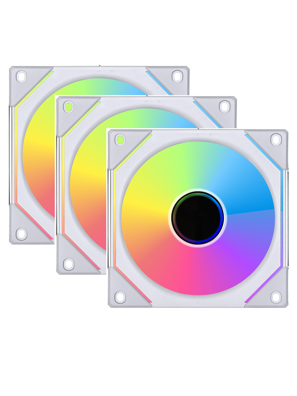 Lian Li UNI FAN SL-INF 120 Valkoinen - 3 pack - Kotelotuuletin - 120mm - Valkoinen, RGB-valolla - 29 dBA