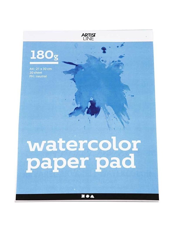 Creativ Company Watercolor Block Valkoinen A4 180gr 20 Sheets