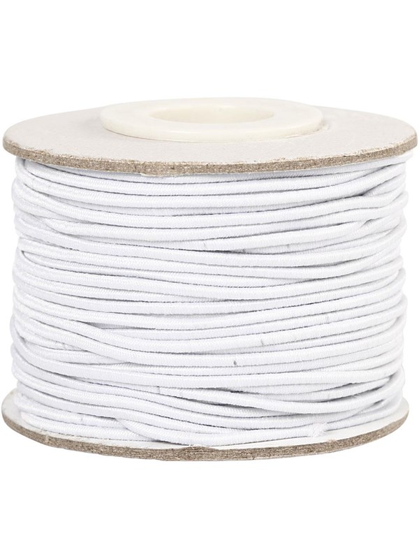 Creativ Company Elastic Thickness 1mm Valkoinen 25m