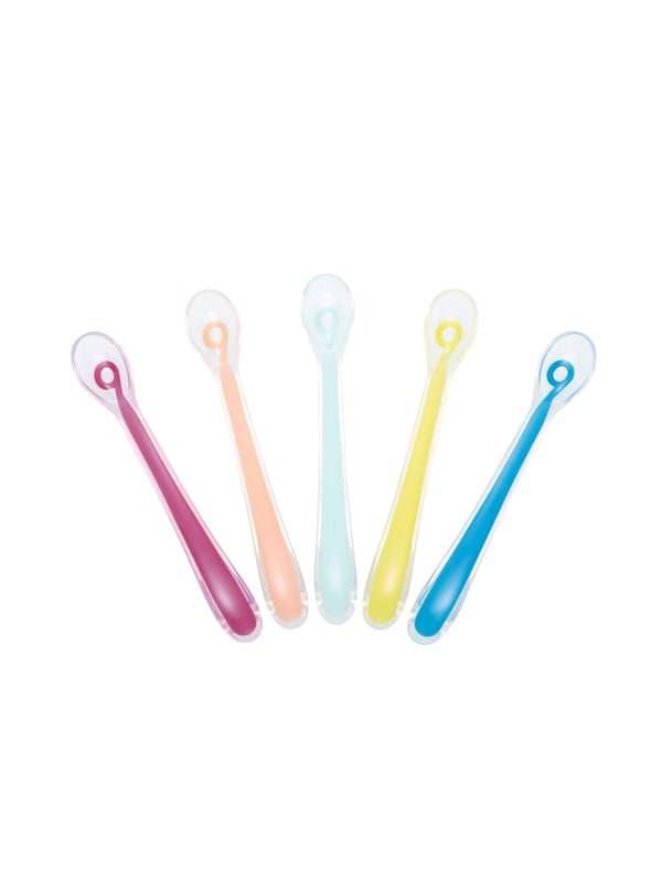 Babymoov Set of 5 silicon spoons 2nd age multicolor
