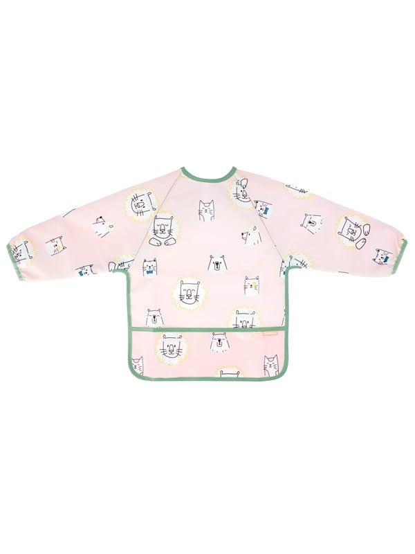 Badabulle Long Sleeves Bib - Pink