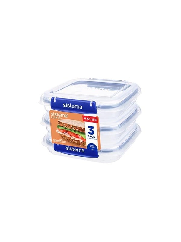 Sistema Neliö Klip It Plus 3Pack 520ml