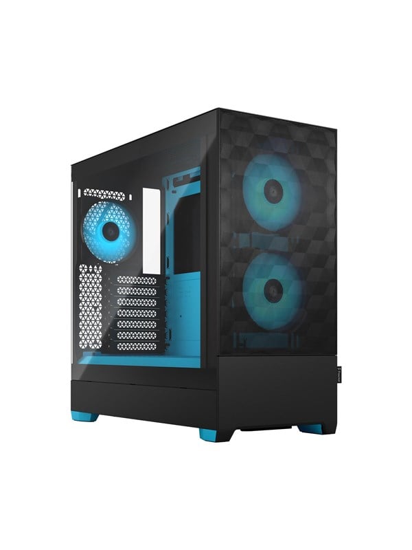 Fractal Design Pop Air RGB - Cyan Core TG Clear Tint - Kotelot - Miditower - Sininen
