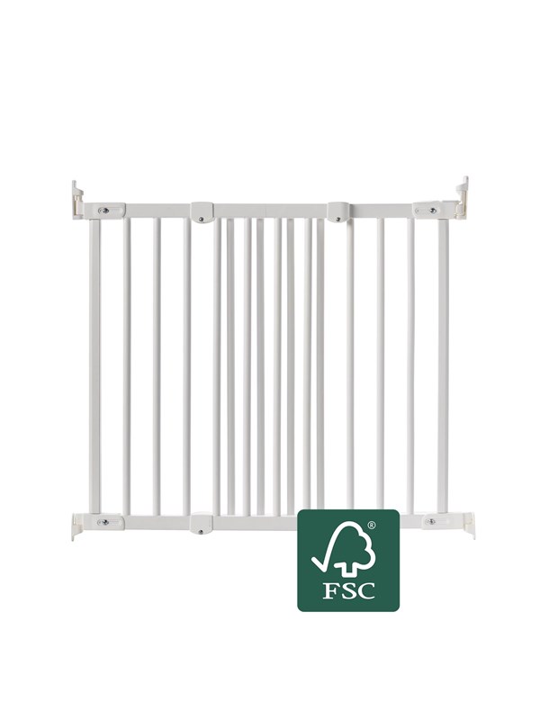 BabyDan FlexiFit Safety Gate Wood White 69-106.5 cm