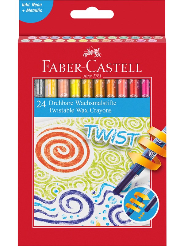 Faber-Castell Vaha crayon twistable cardboard box of 24