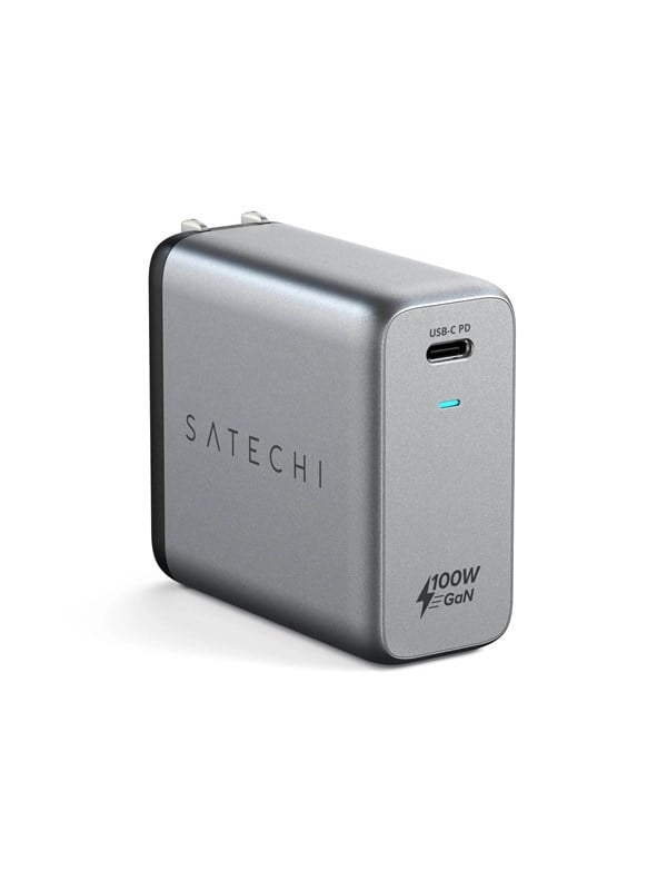 Satechi 100W GaN PD -laturi USB-C-liitännöillä.